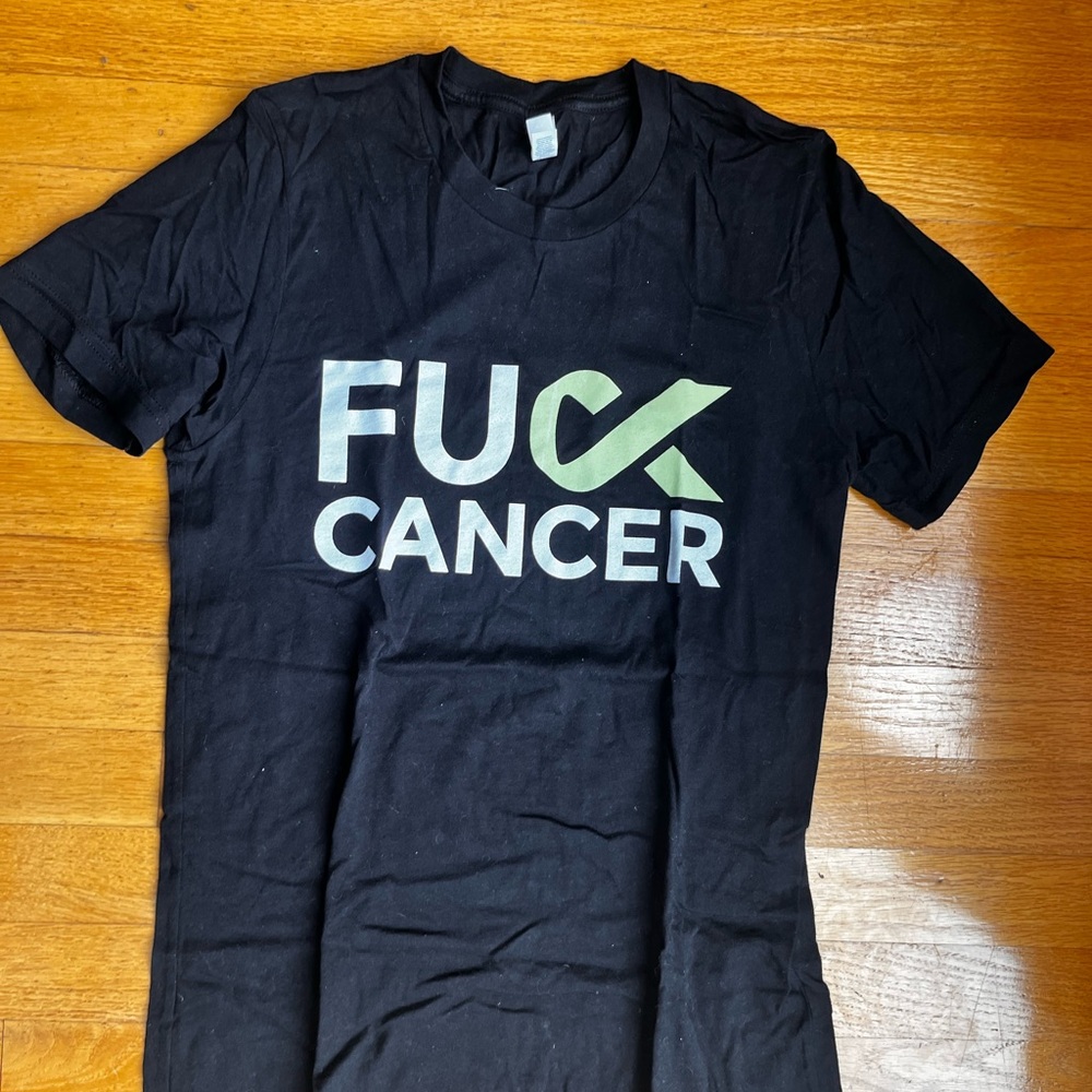 Bella Canvas Black and Green Fu*k Cancer Statement Tee
